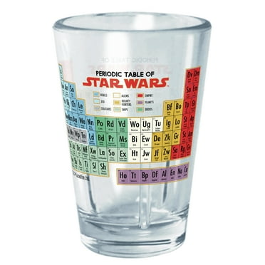 Star Wars Periodic Table  Tritan Shot Glass Clear 2 oz.