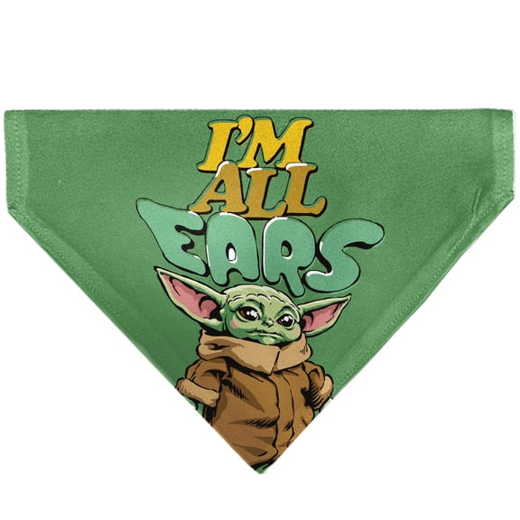 Star Wars Pet Bandana Star Wars Grogu Im All Ears Pose Green Slip On CollarBandana Only