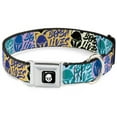 thumbnail image 1 of Star Wars Pet Collar, Dog Collar Metal Seatbelt Buckle, Boba Fett Boba Lives Graffiti Stacked Multi Color, 20 to 31 Inches 1.5 Inch Wide, 1 of 8