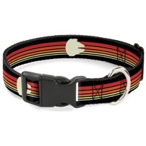 Star Wars Pet Collar, Dog Collar Plastic Buckle, Star Wars Millennium Falcon Stripe Black/Multi Color, 7 to 8.5 Inches 0.5 Inch Wide