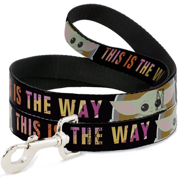Star Wars Pet Leash, Dog Leash, Star Wars The Child Chibi Pod Pose This Is The Way, 4 Feet Long 1.0 Inch Wide