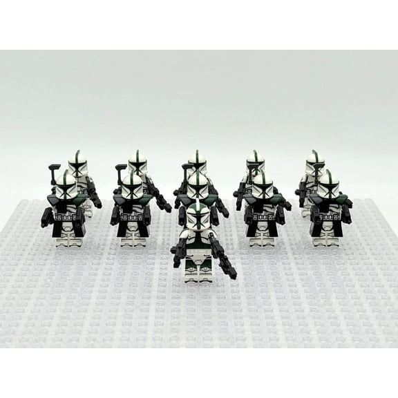 Star Wars Phase 1 41st Scout Commander Gree Clone Troopers ARC Minifigures Set (Set-11pcs)