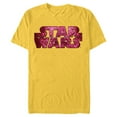 thumbnail image 1 of Star Wars Pink Logo Faux-Glitter Print - Short Sleeve Blended T-Shirt for Adults - Customized-Yellow, 1 of 5