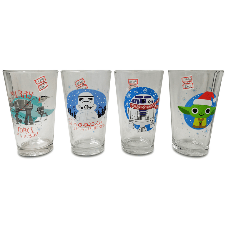 Star Wars, Pint, Clear Glass, 16-ounces, 4-Count