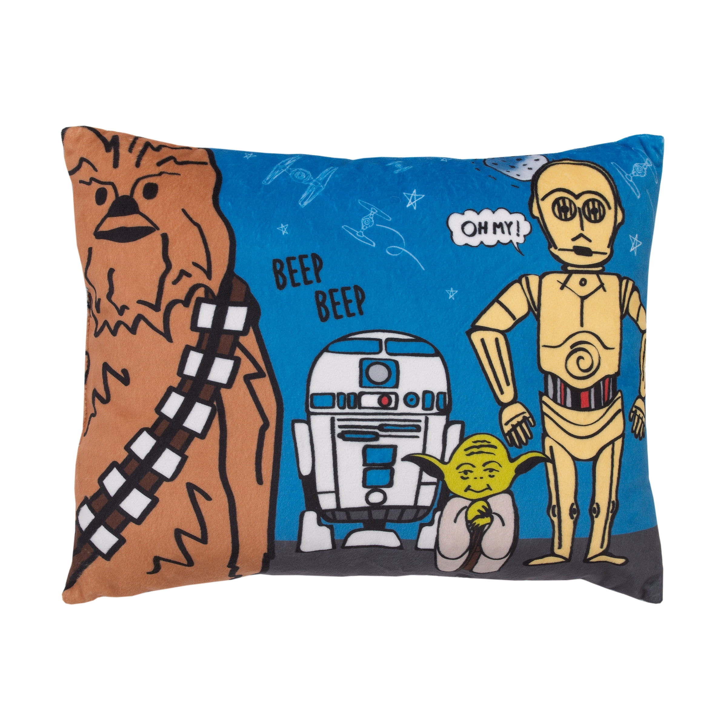 Star Wars Plush Toddler Pillow, 12 x 15, Multi-Colored, 15 x 12, 1  Count 
