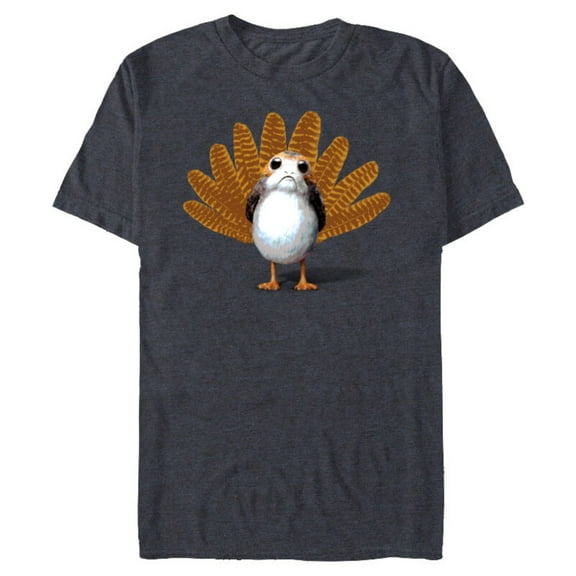 Star Wars Porg Thanksgiving Turkey - Short Sleeve Blended T-Shirt for Adults -Customized-Navy Heather