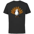 thumbnail image 1 of Star Wars Porg Thanksgiving Turkey - Short Sleeve Cotton T-Shirt for Adults -Customized-Black, 1 of 5