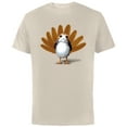 thumbnail image 1 of Star Wars Porg Thanksgiving Turkey - Short Sleeve Cotton T-Shirt for Adults -Customized-Natural, 1 of 5