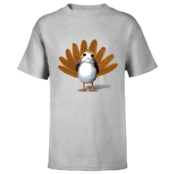 Star Wars Porg Thanksgiving Turkey - Short Sleeve T-Shirt for Kids -Customized-Athletic Heather