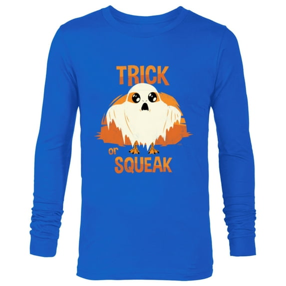 Star Wars Porg Treat or Squeak Halloween - Long Sleeve T-Shirt for Men - Customized-Navy