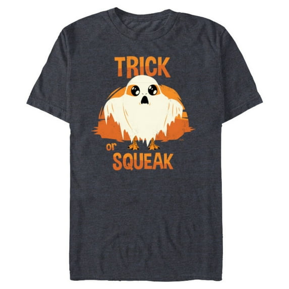 Star Wars Porg Treat or Squeak Halloween - Short Sleeve Blended T-Shirt for Adults - Customized-Navy Heather