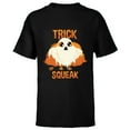 thumbnail image 1 of Star Wars Porg Treat or Squeak Halloween - Short Sleeve T-Shirt for Kids - Customized-Black, 1 of 5