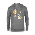 thumbnail image 1 of Star Wars Porg and BB-8 Doodle - Pullover Hoodie for Adults - Customized-Graphite Heather, 1 of 5