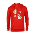 thumbnail image 1 of Star Wars Porg and BB-8 Doodle - Pullover Hoodie for Adults - Customized-Red Heather, 1 of 5