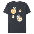 thumbnail image 1 of Star Wars Porg and BB-8 Doodle - Short Sleeve Blended T-Shirt for Adults - Customized-Navy Heather, 1 of 5