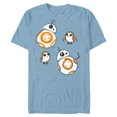 thumbnail image 1 of Star Wars Porg and BB-8 Doodle - Short Sleeve Blended T-Shirt for Adults - Customized-Ocean Blue, 1 of 5