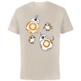 thumbnail image 1 of Star Wars Porg and BB-8 Doodle - Short Sleeve Cotton T-Shirt for Adults - Customized-Natural, 1 of 5