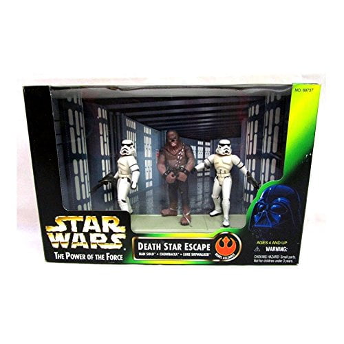 Star Wars PotF Death Star Escape Action Figure Set Han Solo Luke