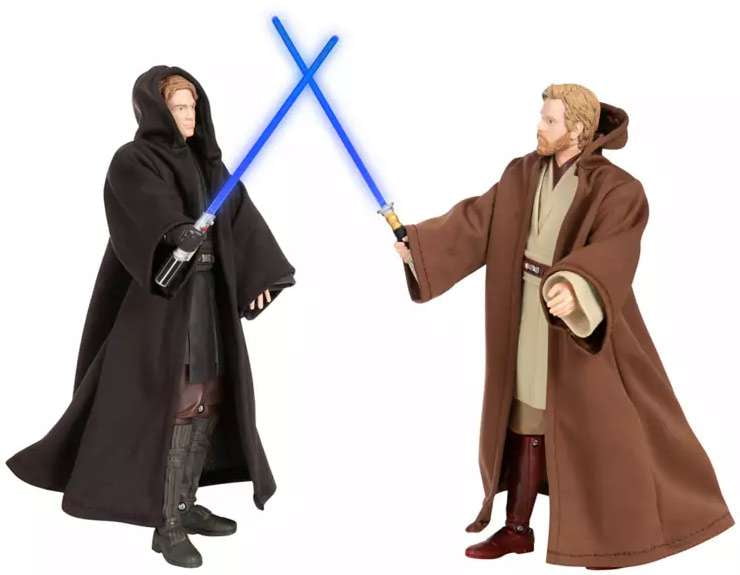 Action Figures Star Wars Galactic Heroes – Confezione Da 2 Con Obi-Wan Kenobi E Dart Fener, Altezza 6,3 Cm, Per Bambini Dai 3 Anni