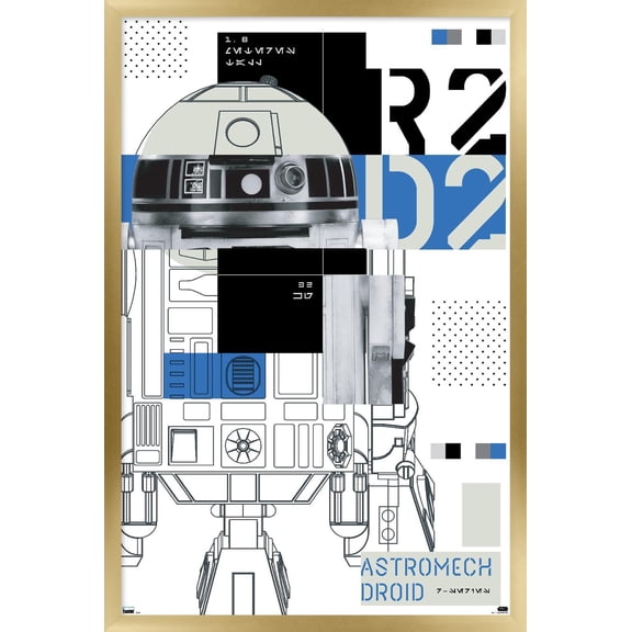Star Wars: Power Of The Force - R2-D2 Wall Poster, 22.375" x 34" Framed