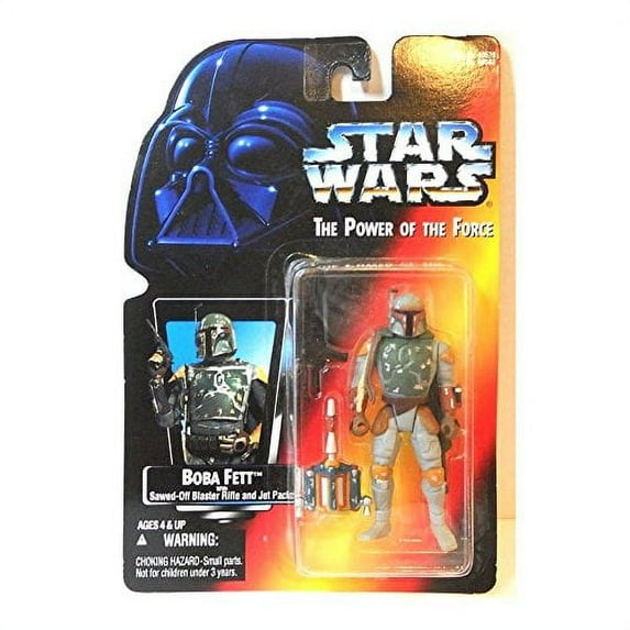 Star Wars, The Power Of The Force Red Card, Boba Fett Action Figure, 3.75 Inches