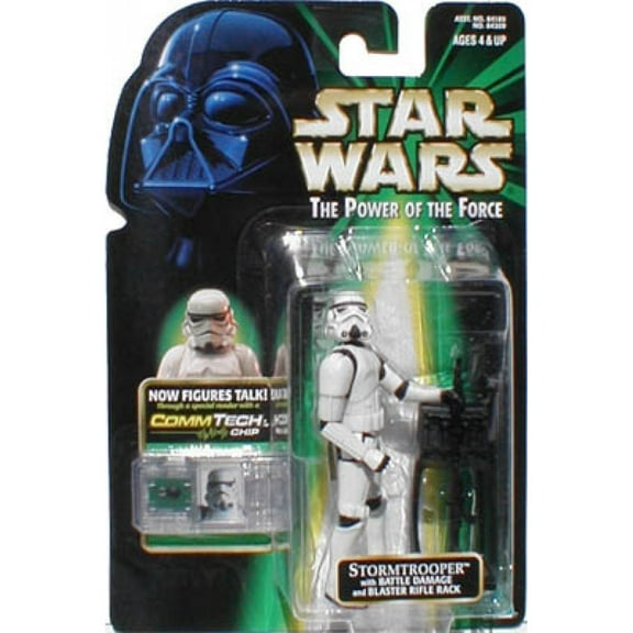 Star Wars: Power of the Force CommTech Stormtrooper Action Figure (NON-MINT PACKAGE)