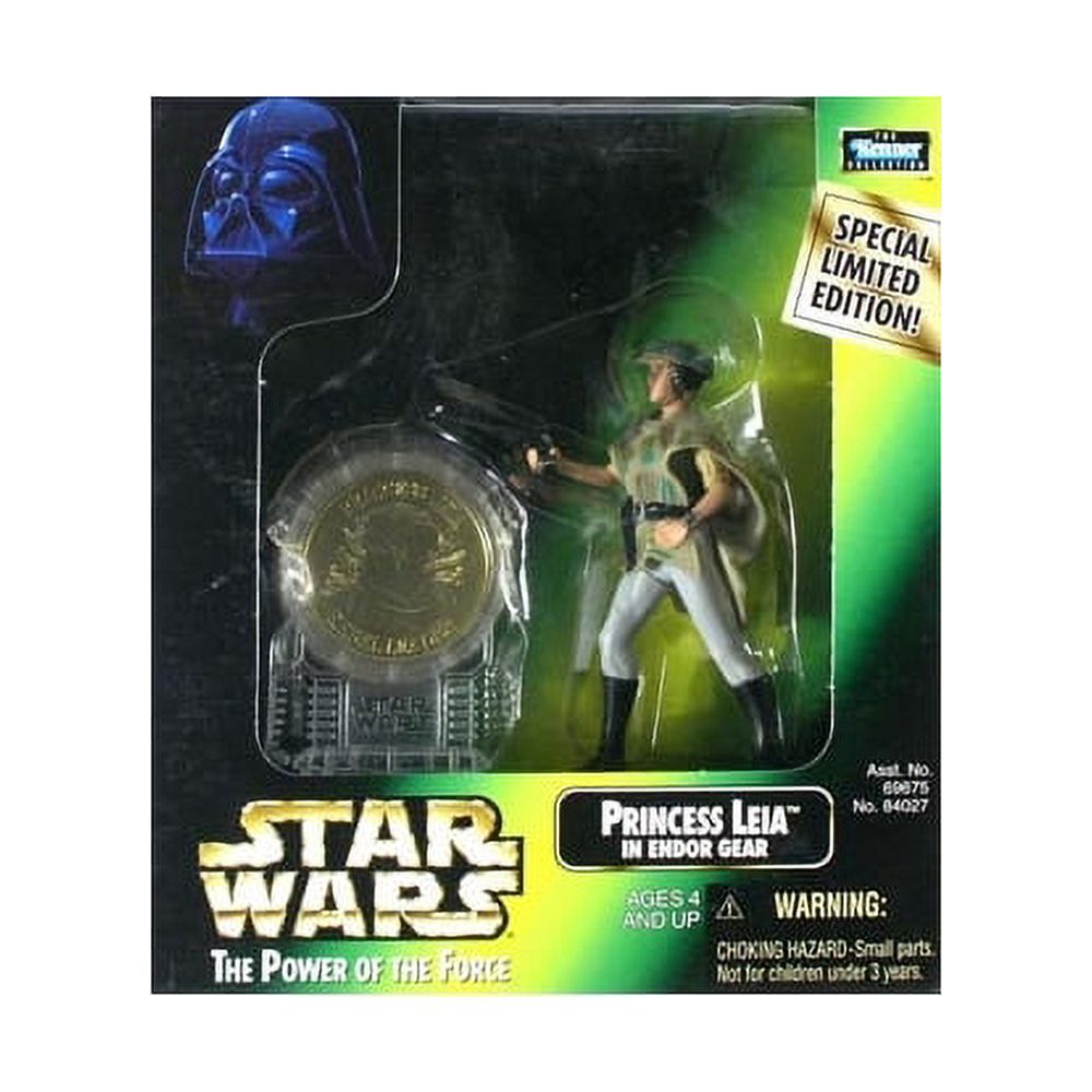Star Wars: Power of the Force Millenium Coin Edition Princess Leia in Endor  Gear Action Figure - Walmart.com