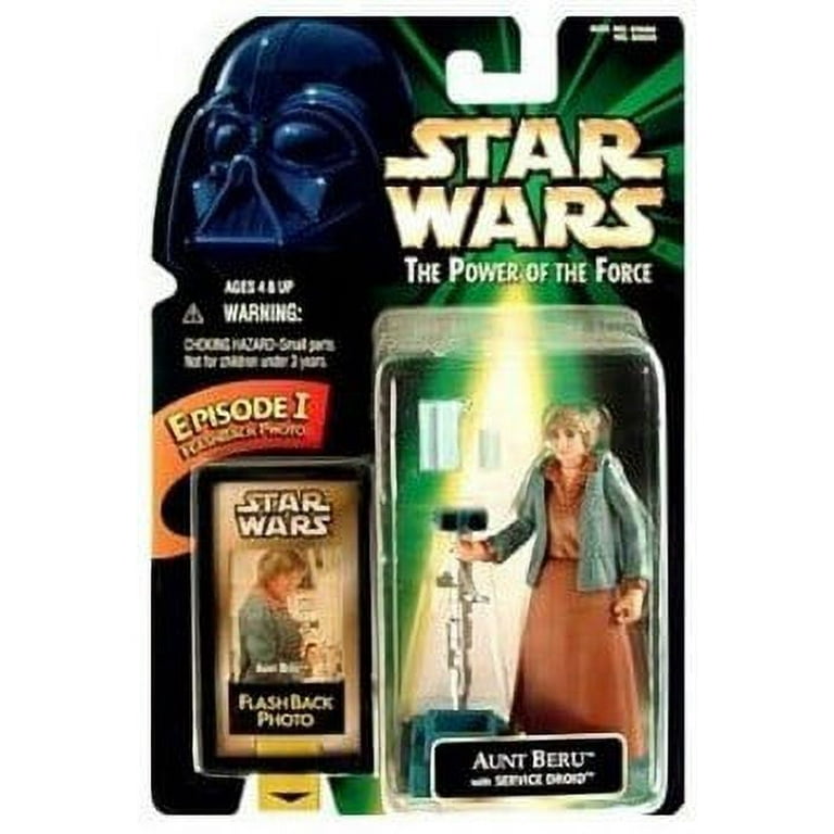 Star Wars Power of the Force POTF2 Flashback Aunt Beru with Service Droid Action Figure