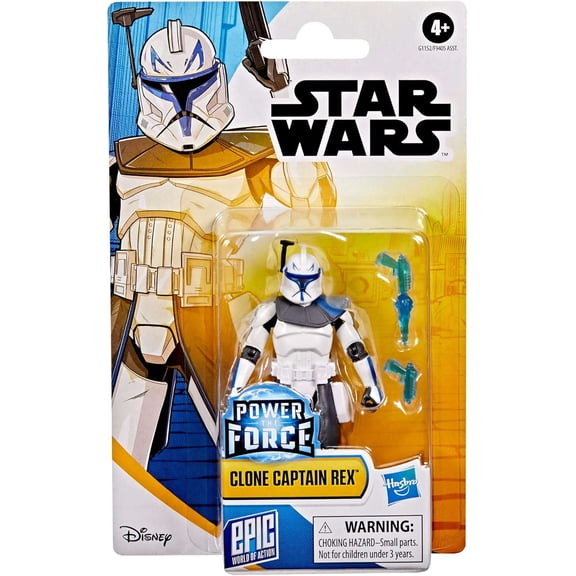 STAR WARS Epic World of Action Clone Captain Rex, 4-Inch Action Figure & 2 Accessories, Ahsoka Toys for Boys & Girls Ages 4+
