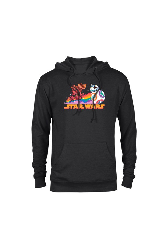 Pride BB-8 Let Nothing Stand in Your Way Rainbow - Pullover Hoodie for Adults - Customized-Black