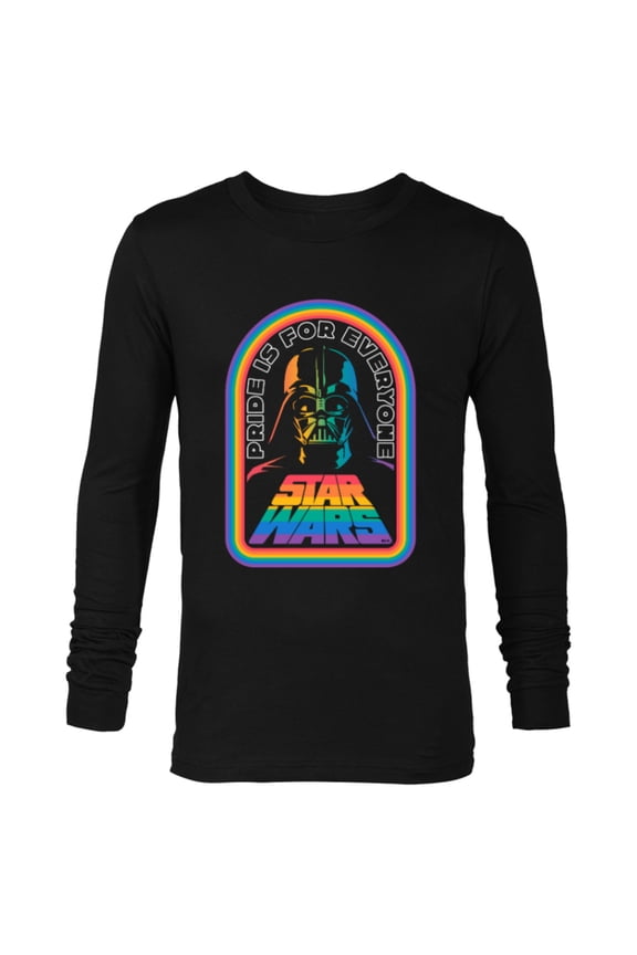 Pride Darth Vader Be One With The Force Rainbow - Long Sleeve T-Shirt for Men - Customized-Black