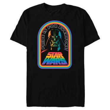 Star Wars Pride Darth Vader Be One With The Force Rainbow - Short Sleeve Blended T-Shirt for Adults - Customized-Black