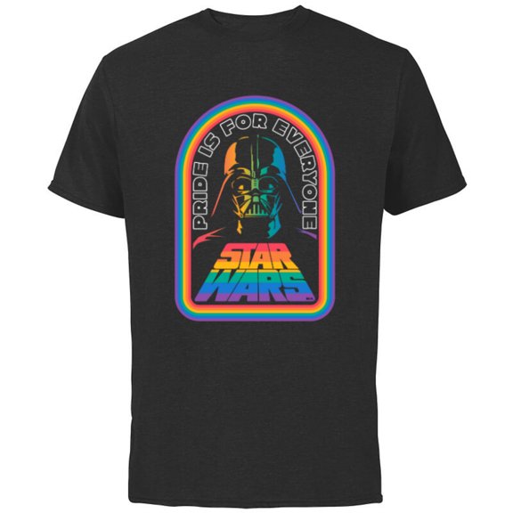 Star Wars Pride Darth Vader Be One With The Force Rainbow - Short Sleeve Cotton T-Shirt for Adults - Customized-Black