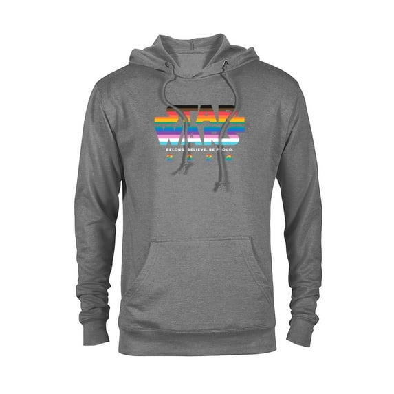 Star Wars Pride Inclusive Rainbow Logo Belong Be Proud 2024- Pullover Hoodie for Adults - Customized-Athletic Heather