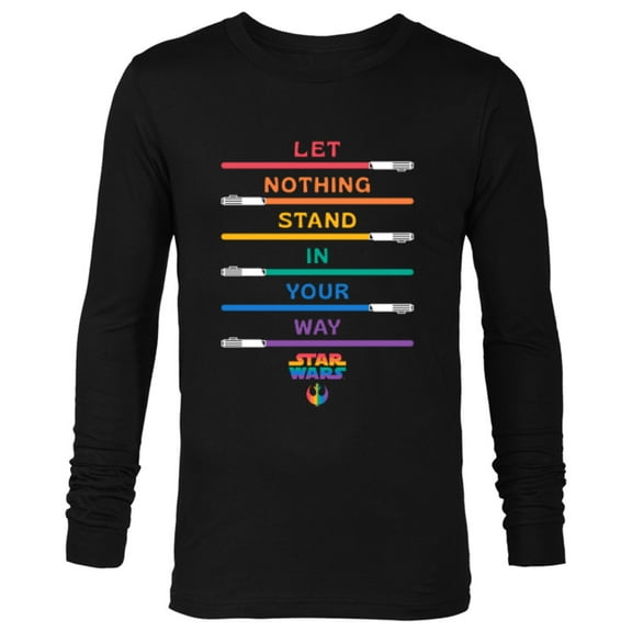 Star Wars Pride Let Nothing Stand in Your Way Rainbow Sabers - Long Sleeve T-Shirt for Men - Customized-Black