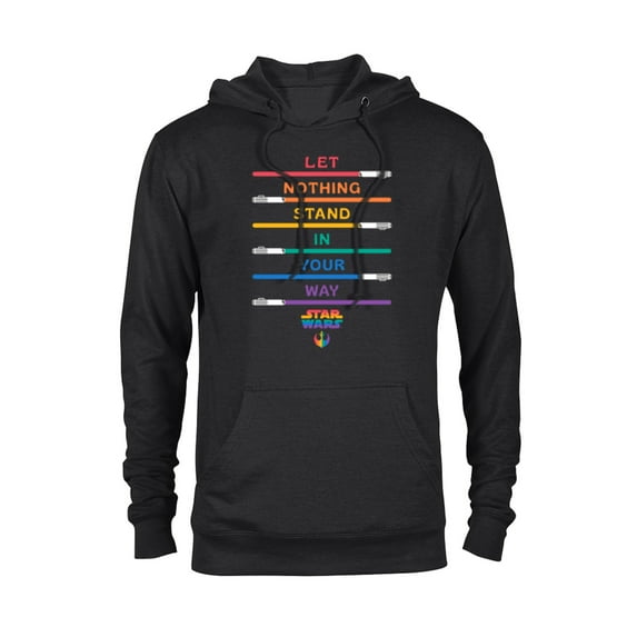 Star Wars Pride Let Nothing Stand in Your Way Rainbow Sabers - Pullover Hoodie for Adults - Customized-Black