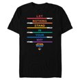 thumbnail image 1 of Star Wars Pride Let Nothing Stand in Your Way Rainbow Sabers - Short Sleeve Blended T-Shirt for Adults - Customized-Black, 1 of 5