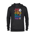 thumbnail image 1 of Star Wars Pride May The Force Be With You Rainbow Falcon - Pullover Hoodie for Adults - Customized-Black, 1 of 5