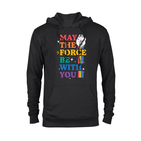Star Wars Pride May The Force Be With You Rainbow Falcon - Pullover Hoodie for Adults - Customized-Black