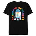 thumbnail image 1 of Star Wars Pride R2-D2 Rainbow Realness - Short Sleeve Blended T-Shirt for Adults - Customized-Black, 1 of 5