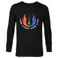 thumbnail image 1 of Star Wars Pride Rainbow Jedi Order Symbol For Light and Life - Long Sleeve T-Shirt for Men - Customized-Black, 1 of 5