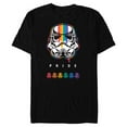 thumbnail image 1 of Star Wars Pride Stormtrooper Helmet Rainbow Paint Drip - Short Sleeve Blended T-Shirt for Adults - Customized-Black, 1 of 5
