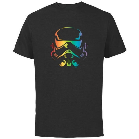 Star Wars Pride Stormtrooper Helmet - Short Sleeve Cotton T-Shirt for Adults - Customized-Black