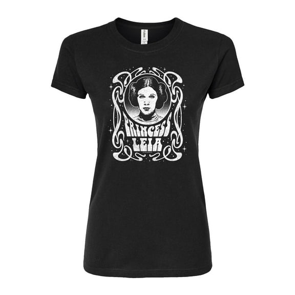Star Wars - Princess Leia Art Nouveau - Juniors Fitted Tee