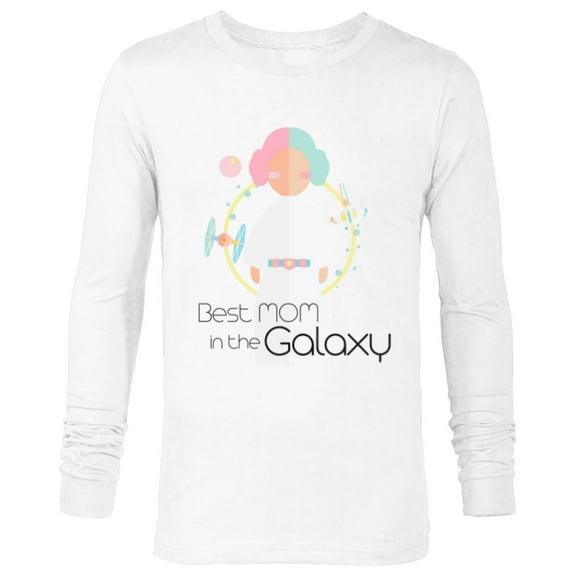 Star Wars Princess Leia Best Mom in the Galaxy - Long Sleeve T-Shirt for Men - Customized-White