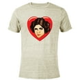 thumbnail image 1 of Star Wars Princess Leia Cartoon Heart Valentine - Short Sleeve Blended T-Shirt for Adults – Customized-Yellow, 1 of 5