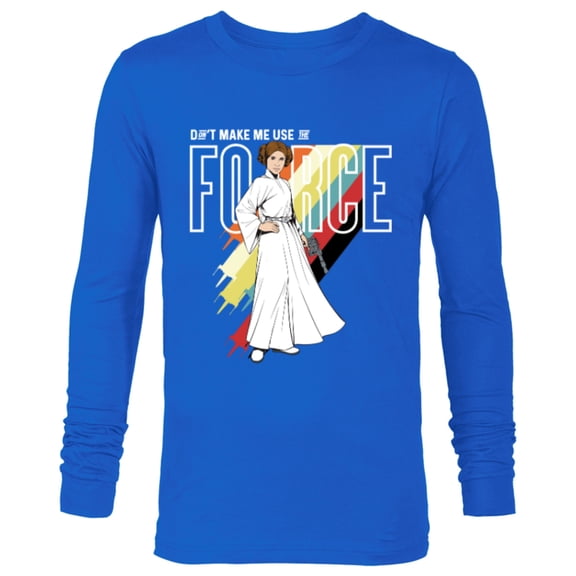Star Wars Princess Leia Don't Make Me Use The Force - Long Sleeve T-Shirt for Men -Customized-Royal