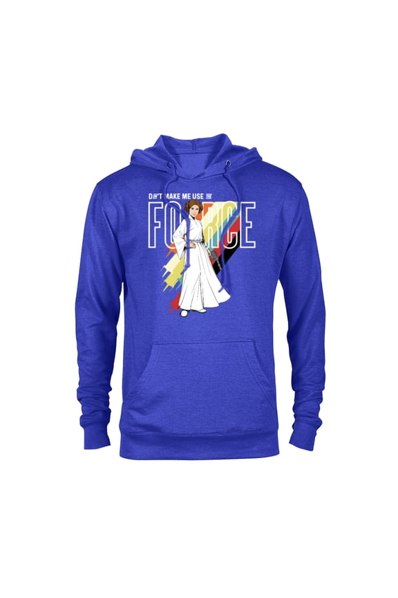 Princess Leia Don't Make Me Use The Force - Pullover Hoodie for Adults -Customized-Royal Heather