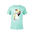 thumbnail image 1 of Star Wars Princess Leia Don't Make Me Use The Force - Short Sleeve Blended T-Shirt for Adults -Customized-Celadon Snow Heather, 1 of 4