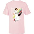 thumbnail image 1 of Star Wars Princess Leia Don't Make Me Use The Force - Short Sleeve T-Shirt for Kids -Customized-Soft Pink, 1 of 5